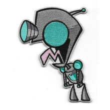 Patch Bordado de Ferro de Gritar do Gir do Invader Zim
