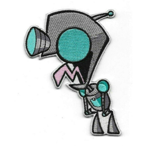 Patch Bordado de Ferro de Gritar do Gir do Invader Zim