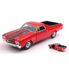 MotorMax Skala Modell för Chevrolet EL Camino SS 396 1970 Röd m/ Svarta Streck 1:24 MTM79347R