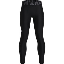 Under Armour Boys HeatGear Armour Leggings , Black (001)/Pitch Gray , X-Large