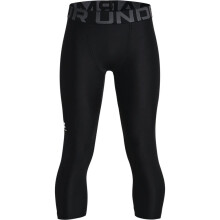 Under Armour Jongens HeatGear Armour 3/4 Leggings, Zwart (001)/Pitch Grijs, Groot
