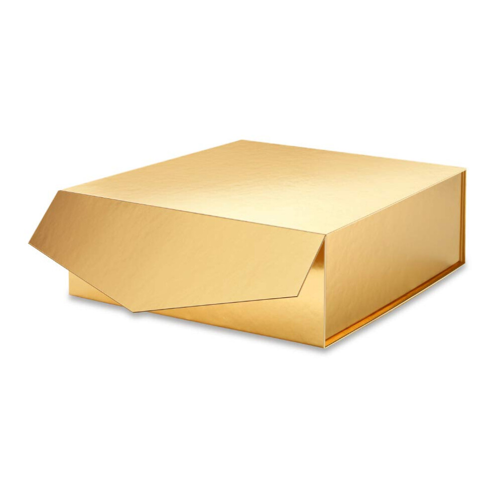 Coffret cadeau MALICPLUS avec couvercle Grande bo   te cadeau 9x9x3,4 pouces Cadeau dor