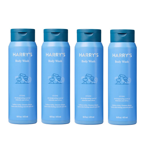 Harry's Harry's Ανδρικό Αφρόλουτρο - Stone, 16 Fl Oz (Συσκευασία 4 Τεμ)
