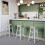 (White) Wooden Revolving Swivel Dining Kitchen Bar Stool 6