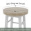 (White) Wooden Revolving Swivel Dining Kitchen Bar Stool 4