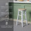 (White) Wooden Revolving Swivel Dining Kitchen Bar Stool 5