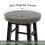(Black) Wooden Revolving Swivel Dining Kitchen Bar Stool 4