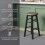 (Black) Wooden Revolving Swivel Dining Kitchen Bar Stool 5