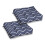 Almofadas de Assento de Patios Quadradas à Prova de Água, 19 x 19 x 5 Polegadas, 2 Peças, Chevron Azul, Almofadas Exteriores 1
