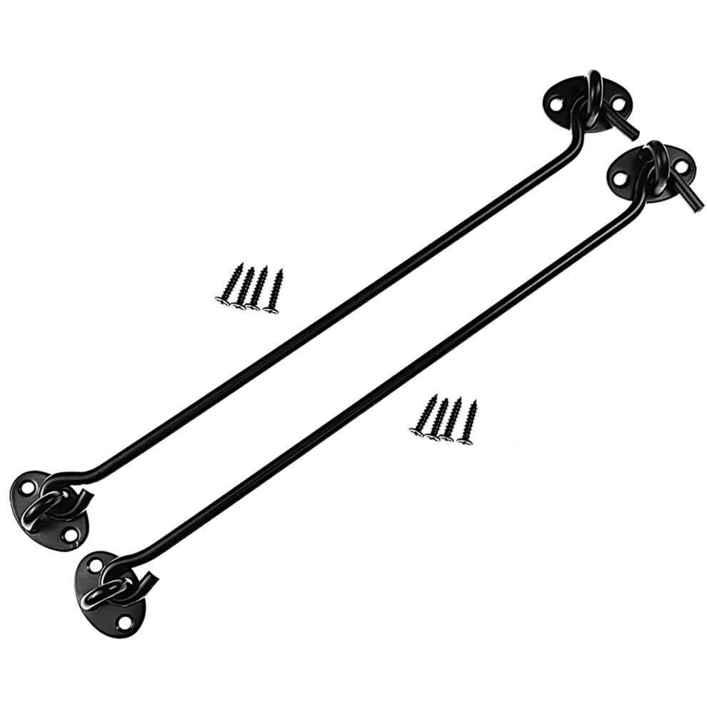 M Mimhooy 2 Pack Barn Door Latch 12"" Long Hook And Eye Latch Gate La 779296895194