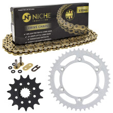 NICHE Antriebsritzel-Kettenkombination fr Suzuki DRZ400S Kawasaki KLX400 vorne 15 hinten 44 Zhne 520V-X X-Ring 112 Glieder