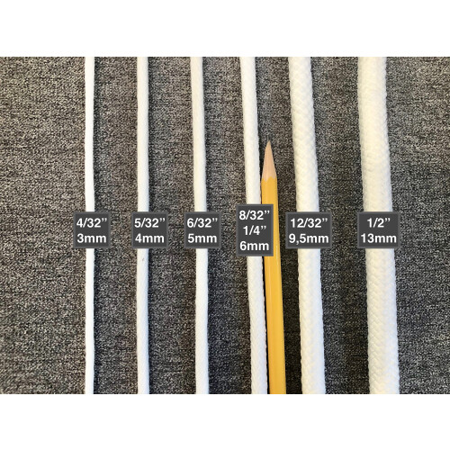3/8" (12/32") Μαλακό Συνθετικό Κορδόνι Επένδυσης, Πλεξούδα, 56 Γιάρδες 1