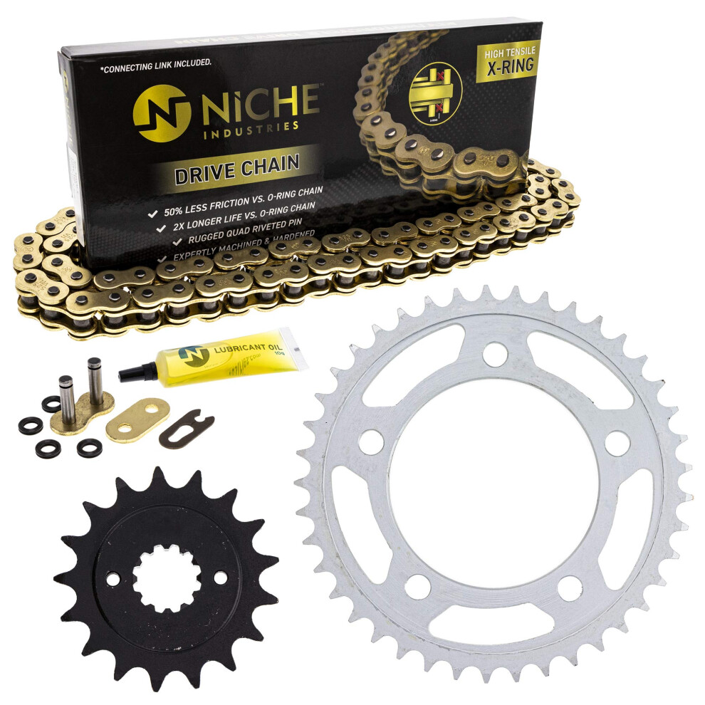 NICHE Drive Sprocket Chain Combo for Honda VT750C VT750CD VT750C2 Front 17 Rear 41 Tooth 525VM-X X-Ring 122 Links-image-OPC-PFC2S2Q-NEW