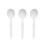 Perk Plastic Soup Spoon Heavy-Weight White 2