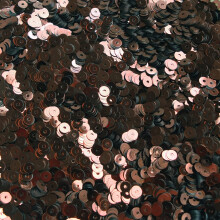 5mm Sequins Round Flat Chocolate Brown Metallic Medium Hole Made in USA