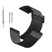 Moran Edelstahlgeflecht-Uhrenarmband, Schnellverschluss-Ersatzarmband, 18 mm, 20 mm, 22 mm, fr Mnner und Frauen (schwarz, 18 mm)