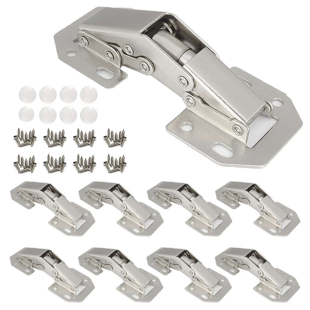 Redya 8Pack Hidden Hinges For Cabinet Doors Frameless Cabinet Hinges 4 Concealed Cabinet Hinges Surface Mount Hinges 882807570142