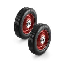 QWORK 2er-Pack, 15,2 cm x 3,8 cm, 1/2 Zoll Achse, Premium-Gummirad mit kugelgelagertem Handkarrenrad, Tragfhigkeit bis zu 60 kg