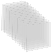 16 Pack 6 Mil Clear Mylar Stencil Sheets  12"""" x 12"""" Blank Reusable P