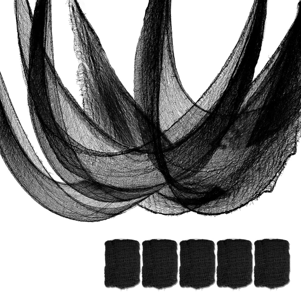 Qtisky Set Van 5 Halloween Griezelige Stoffen Decoratie Zwarte Enge Hallowe-image