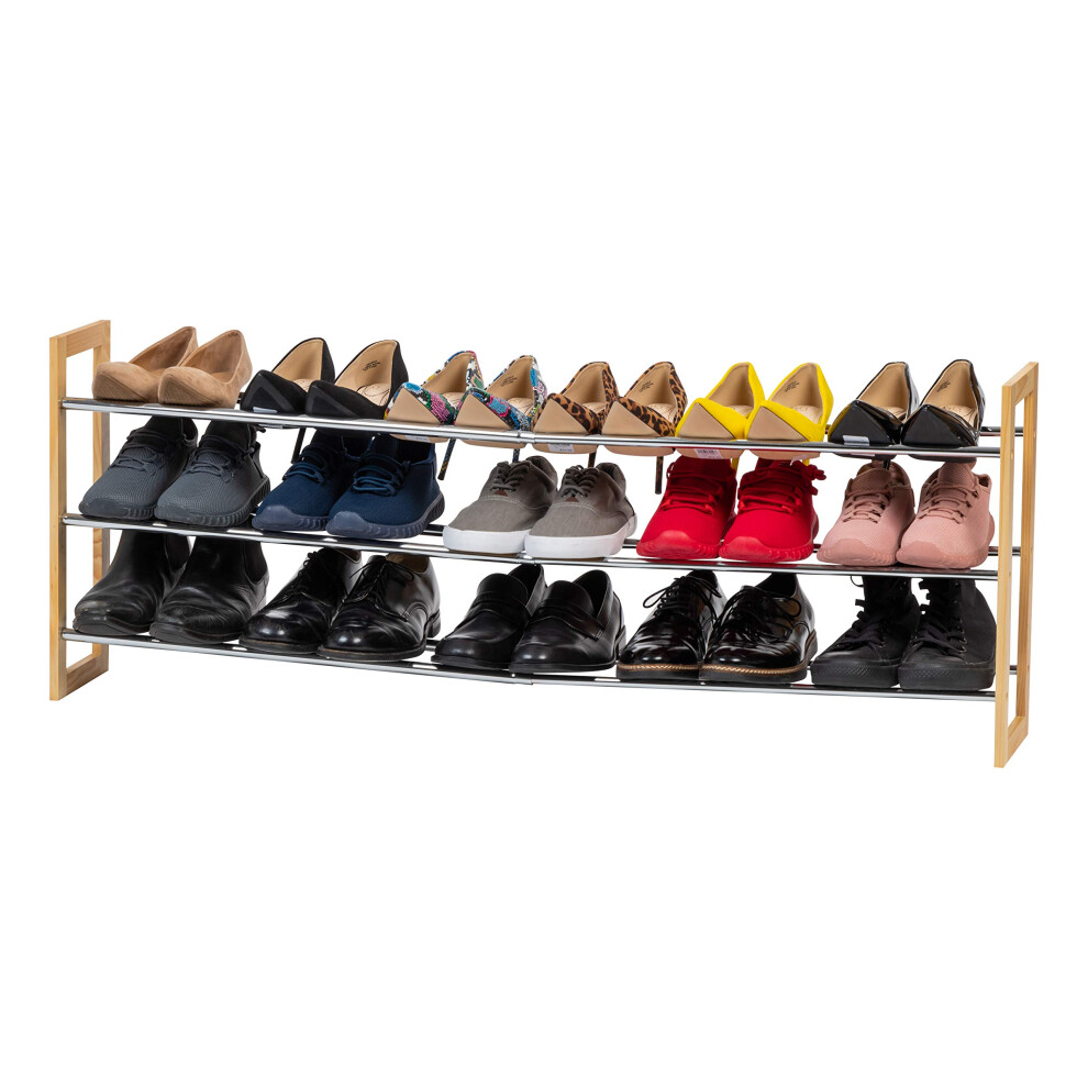 tag   re     chaussures     3 niveaux IRIS USA pour entr   e 15 paires Organiseur     chaussures extensible