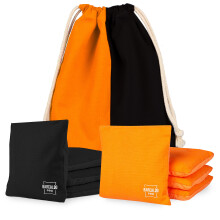 Barcaloo Pro Cornhole Bags - S?t med 8 regulering All vejr to -sidede b?nne tasker til professionelt majshulspil - 4 Orange & 4 sort