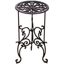 Suport pentru plante din ghivece din fonta din fonta Sungmor 19,3 inci 1 nivel de metal raft de flori decorative pentru flori de flori vintage ?i