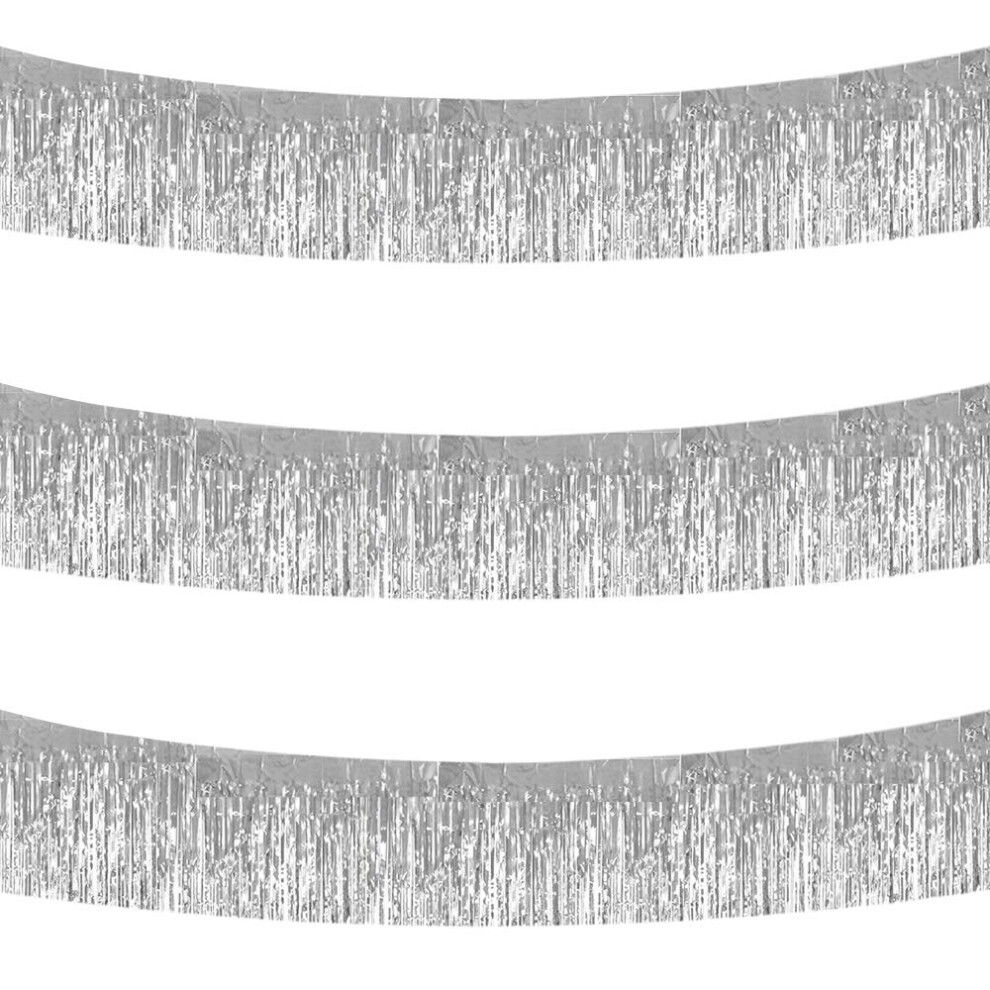 Beishida 3 Paquetes De 30 Pies De Guirnaldas De Flecos De Papel De Aluminio Met Lico Y Serpentinas-image