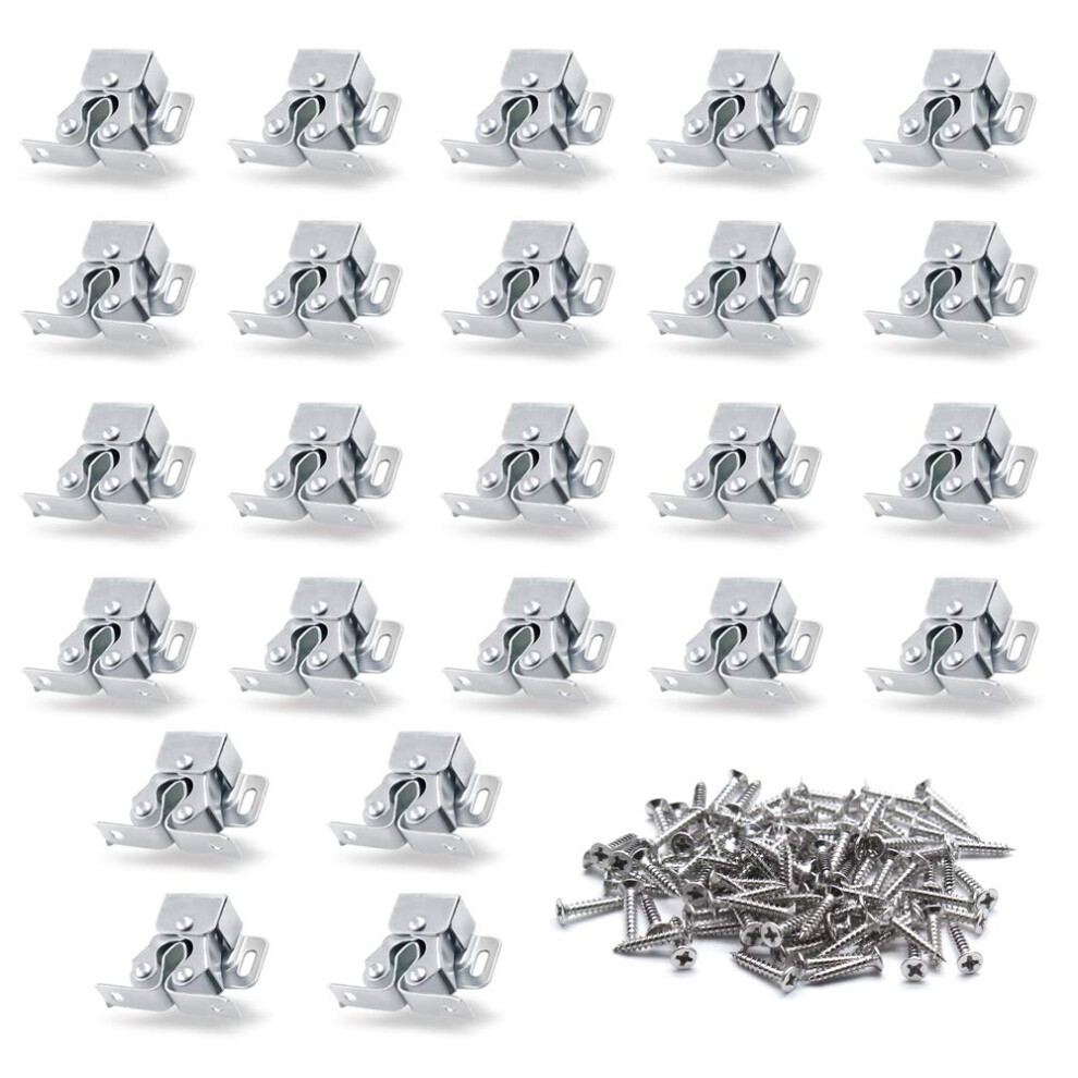 Luomorgo 24 Pack Double Roller Catch Cabinet Latches With Spear Strike 779288285798