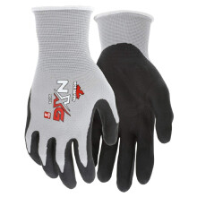 MCR Safety 9673 NXG 13 Gauge Handflchen-Arbeitshandschuhe aus grauem Nylon mit schwarzer Nitrilschaumbeschichtung (12 Paar) (Mittel)