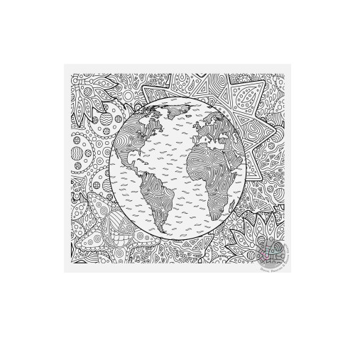 Jeu créatif Omy Poster Géant à Colorier Atlas