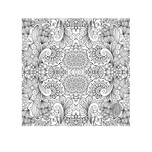 SJPRINTER Stort Färgläggningsaffisch för Barn och Vuxna - Perfekt för Vårdhem, Skolor, Familjeaktiviteter (Blommiga Mandala, 30" x 30"