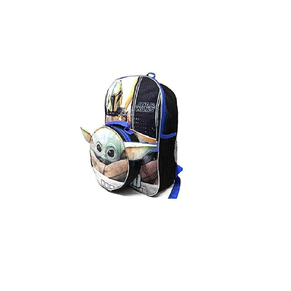 Star WarsThe Child Baby Yoda 16 Backpack with Shaped Lunch Bag