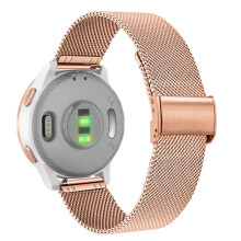 Pulseiras de relgio Abanen para Garmin Vivoactive 4S/Vivomove 3S/Venu 2S 18 mm de liberao rpida em malha de metal de ao inoxidvel pulseira
