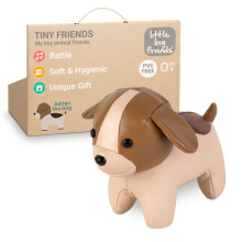 Little Big Friends Amici Piccoli | Giocattolo Sonaglio | Animale di Peluche Speciale | Facile da Pulire | Adrien Il Cane