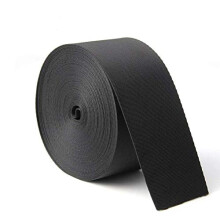 Correa de nailon resistente de 2 pulgadas de ancho y 10 yardas, color negro