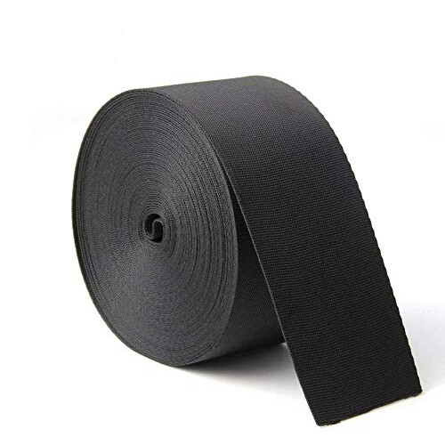10 meter 2 tommer bred sort nylon tunge webbing rem