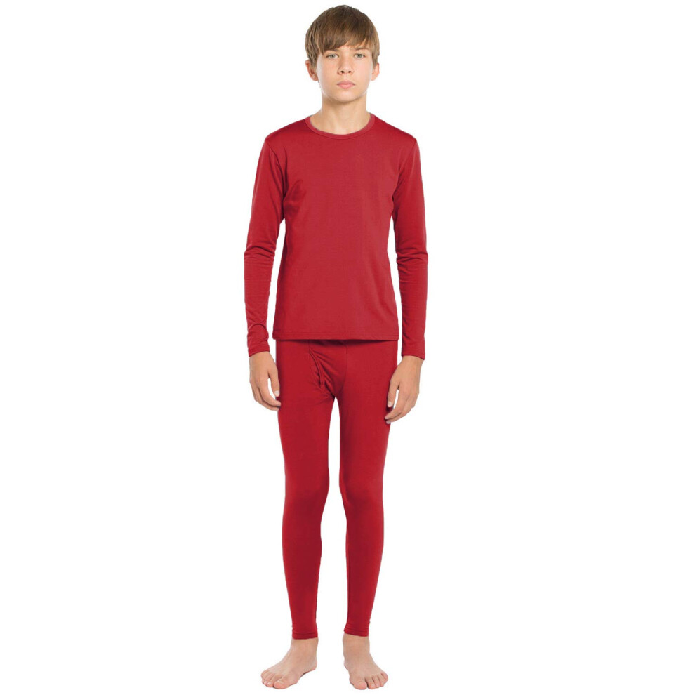 Vicherub Boys Thermal Underwear Set Fleece Lined Long Johns Kids Top &