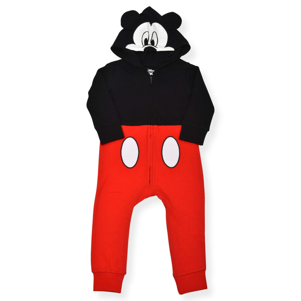 Disney Mickey Mouse Donald Duck or Goofy Boys Coverall Onesie Costume for Newborn Toddler and Infant - Blue/Orange/Red/Black