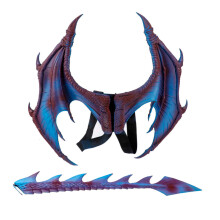 MANO Halloween-Drachenkostm, Cosplay, Karneval, Flgel, Schwanz, Zubehr fr Kinder (lila)