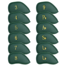 CRAFTSMAN GOLF 12 kpl Paksu Synteettinen Nahka Vihre Golf Iron Head Cover Set Psuojus Sopii kaikkiin merkkeihin Callaway Ping Taylormade Cobra jne