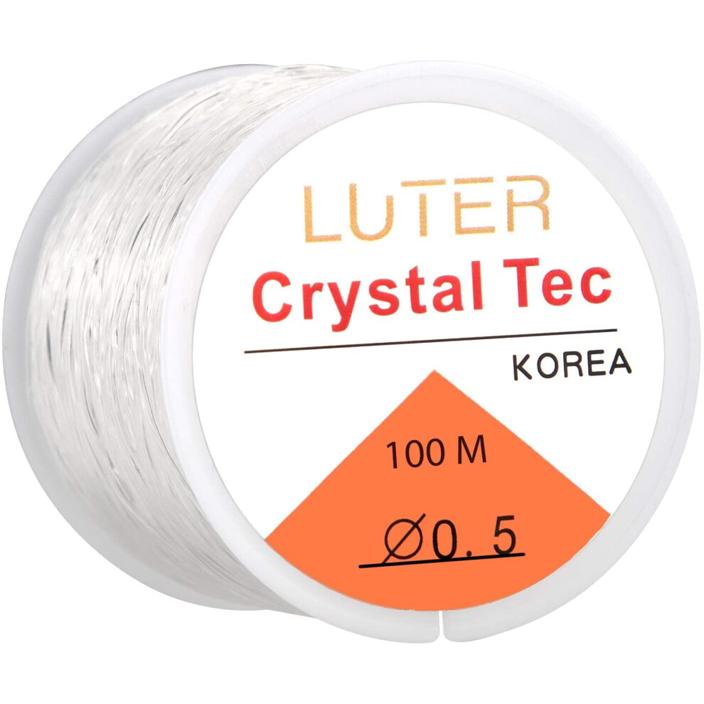 Luter 328Ft 0,5Mm Filo Trasparente Invisibile Elastico Filo Estensibile Per Bracciale Gioielli Perla Collana-image