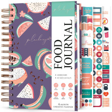 PLANBERRY Food Journal Premium  Ernhrungsplaner  Dit- und Kalorien-Tracker  Mahlzeiten- und Trainingstagebuch  Tagebuch zum Abnehmen (tropisch