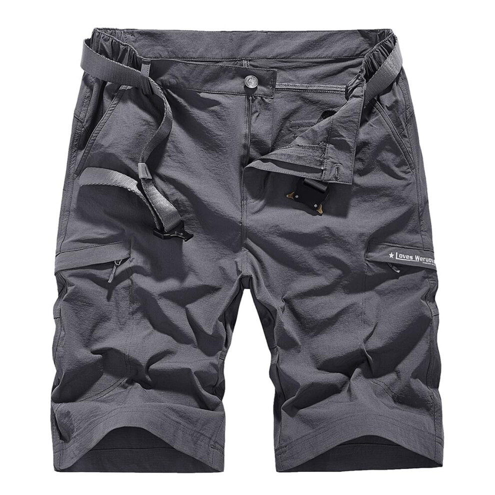 Short de randonn   e     s   chage rapide pour homme, pantalon de travail cargo en nylon pour le travail, le jogging athl   tique