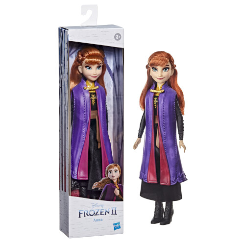 Disney Frozen Κούκλα μόδας Anna Disney Frozen 2 με μακριά κόκκινα μαλλιά και παπούτσια 1