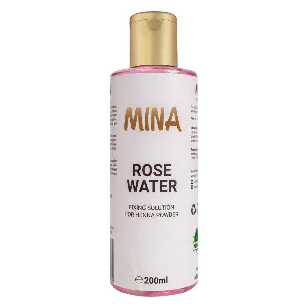 Minaibrow Mina Rose Water Facial Toner And Eyebrow Henna Tint Fixing Solution| C