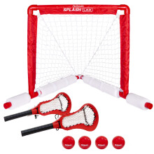 GoSports Set de Portería de Lacrosse Flotante para Piscina - Incluye Portería, 2 Palos y 4 Pelotas de Goma