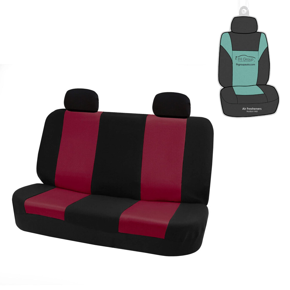 Fh Group Car Seat Cover Universal Fit For Back Seat - Combo S Burgundy 196342019265