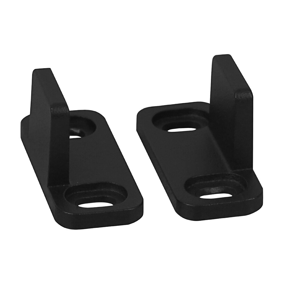 Quincaillerie pour porte de grange coulissante int   rieure National Hardware N700-114, guide     double plancher, 1 3/4 po, noir mat