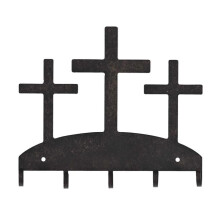 Dicksons WPLQM-25 Wall Calvary Cross Keyring Hook Metal